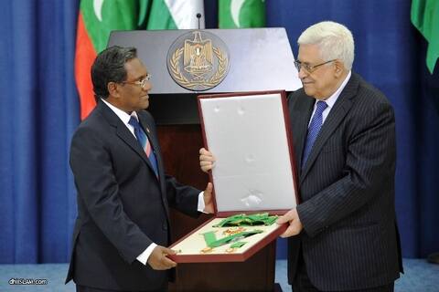 ފަލަސްޠީނުންގެ އެންމެމަތީ ޝަރަފް "ސްޓާރ އޮފް ޕެލަސްޓައިން" ރައީސް ވަޙީދައަށް އަރުވައިފި