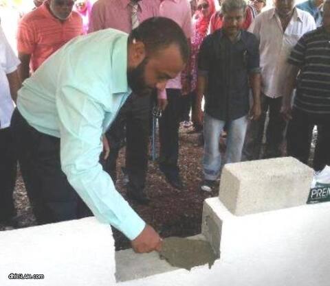 ފުވައްމުލަކުގައި އާ 2 މިސްކިތެއްގެ ބިންގާ އިސްލާމިކް މިނިސްޓަރ ޝަހީމް އަޅުއްވައި ދެއްވައިފި