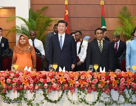 ޗައިނާގެ ރައީސްގެ ދެކަނބަލުންގެ ‏‏‏ޝަރަފުގައި، ފުރަމާނަ ޖާފަތެއް ބާއްވަވައިފި‏