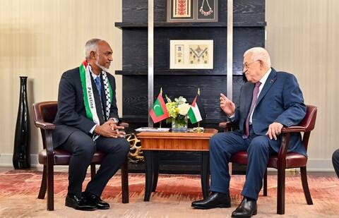 ފަލަސްޠީނުގެ އަޚުންނާއި އުޚުތުންނާއެކު ދިވެހިން އަބަދުވެސް ދެމިތިބޭނެ: ރައީސް މުޢިއްޒު