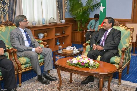 ސްޓޭޓް ބޭންކް އޮފް އިންޑިޔާގެ ވަފުދުގެ ބޭފުޅުންނާ ރައީސް ބައްދަލު ކުރައްވައިފި
