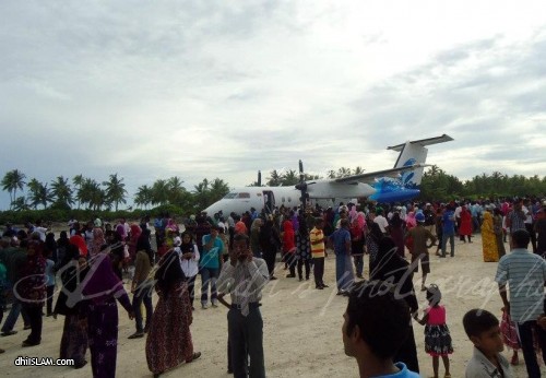 ފުވައްމުލަކު އެއާޕޯޓަށް ފުރަތަމަ ފަހަރަށް މަތިންދާ ބޯޓެއް ޖައްސައިފި