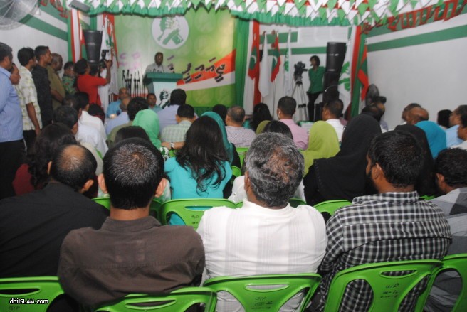  ޤައުމީ އިއްތިހާދް ޕާޓީގެ ޖަލްސާ - ދިއިސްލާމް ފޮޓޯ: އިބްރާހިމް އަސްވާގު